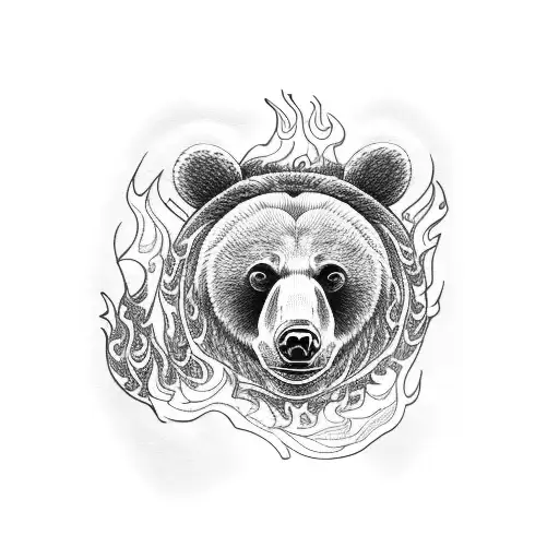 Bear With Flames