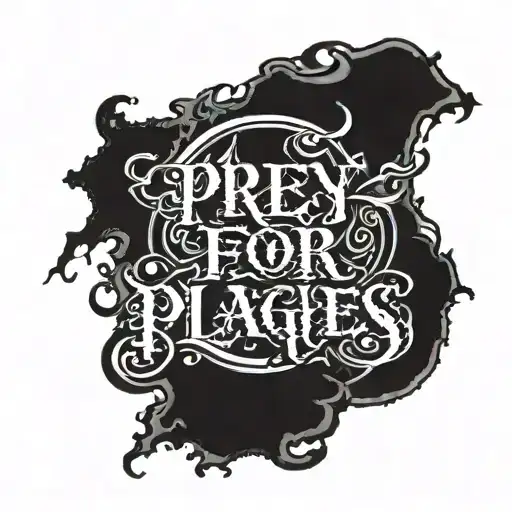 Prey For Plagues Gothic Lettering
