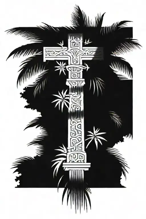 Palm Tree With A Cross