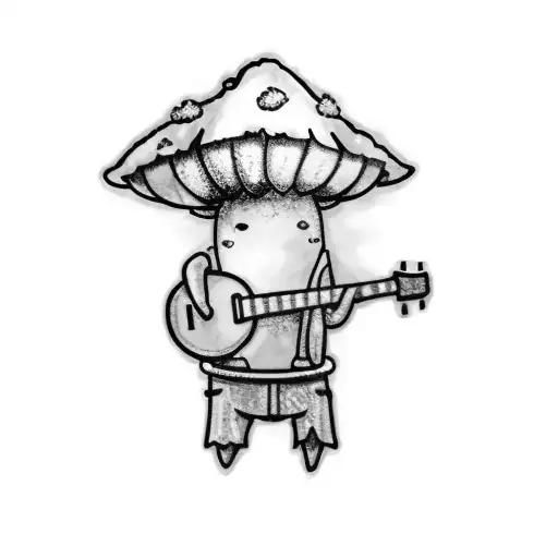 A Guitar Playing On A Black Background