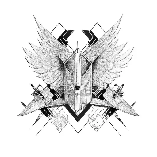 Wide Wing Fighter Jet