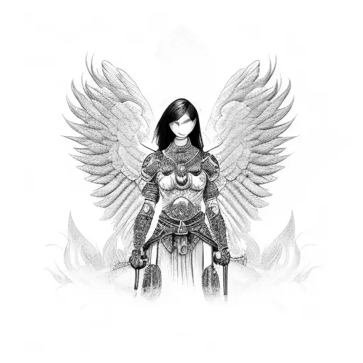 Female Warrior Guardian Angel