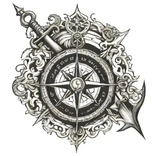 Compass With Anchor