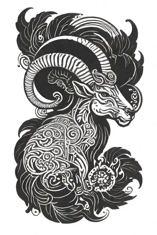 Aries Indian Design Featuring