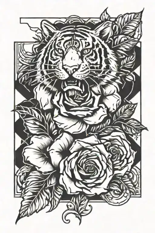 Cyber Sigilism Rose With Tiger