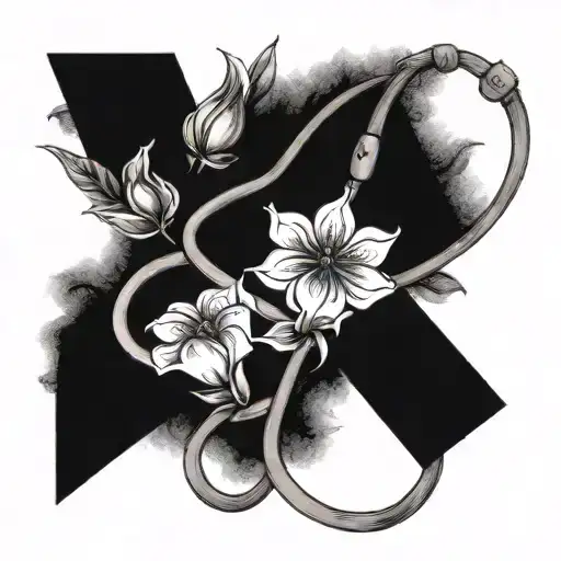 A Bouquet Of Coffee Bean Flowers Wrapped In A Stethoscope With The Number 8 Hidden In The Design