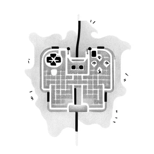 Game Controller With A Heartbeat Line