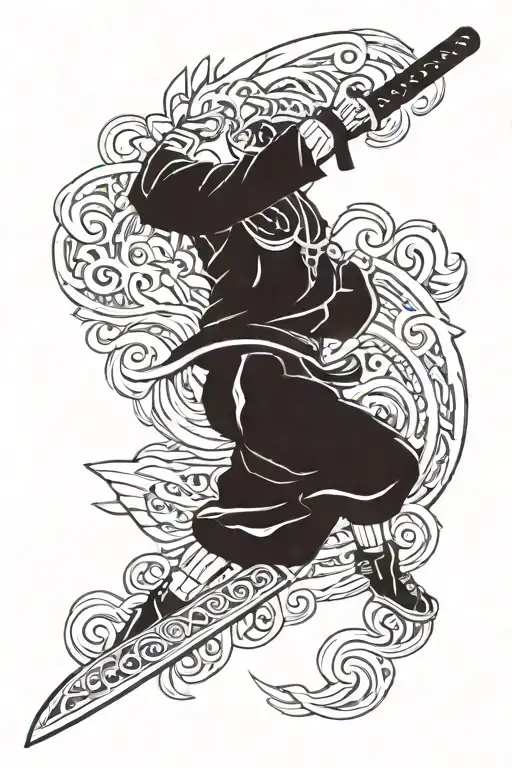 Combine Elements Of Naruto Characters With Traditional Japanese Sword Designs