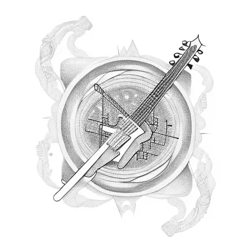 Guitar With Dna Partitures And Notes