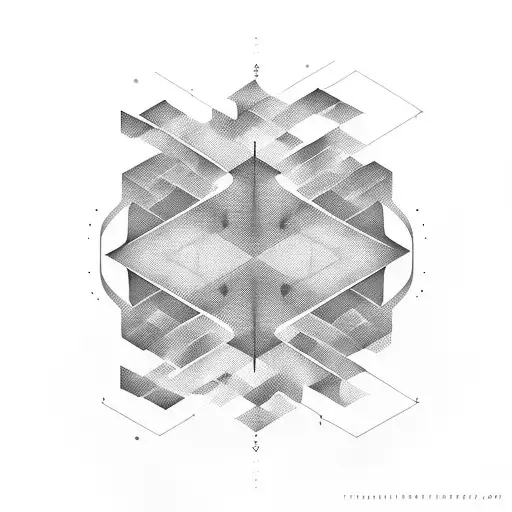 Abstract Blackwork Design Inspired By Forest Shadows