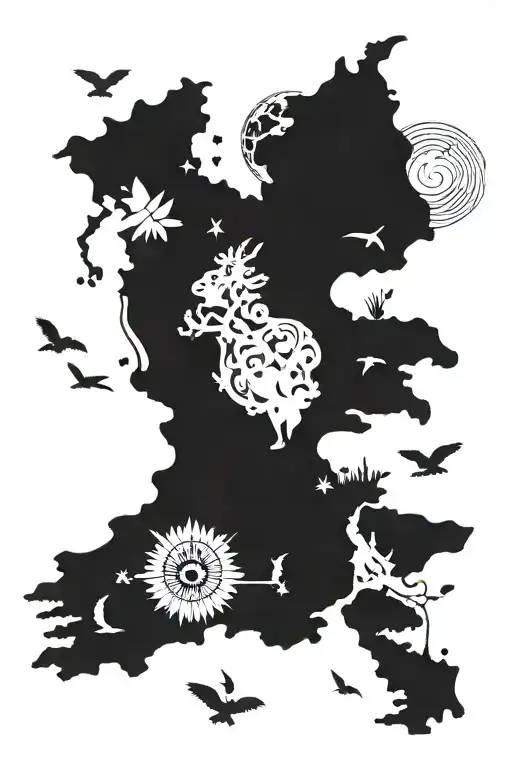 Colombia Country Outline And Animals