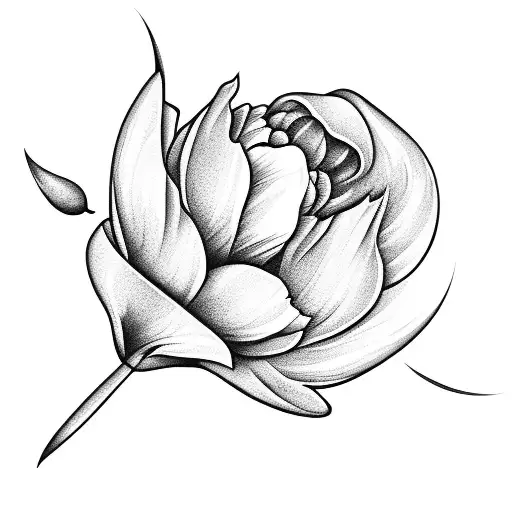 An Hourglass With Falling Tulip Petals Instead Of Sand