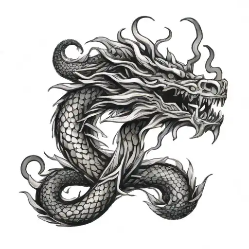 Smoke Dragon Intertwined