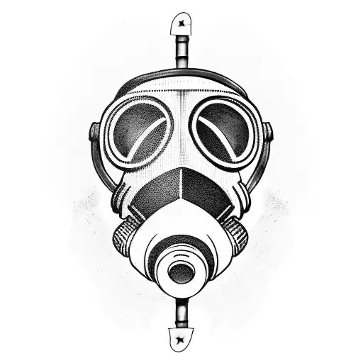 Gas Mask With Rose