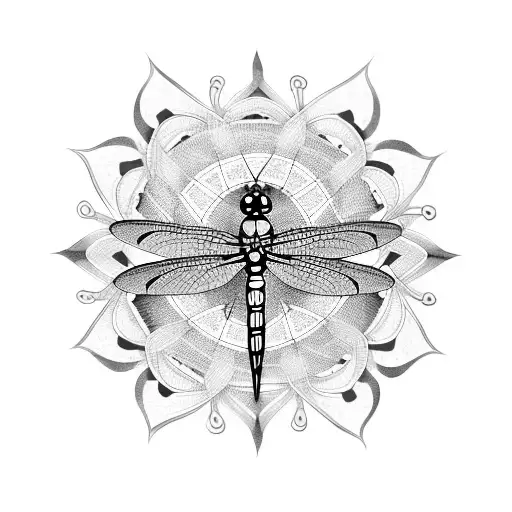 Dragonfly With Mandala