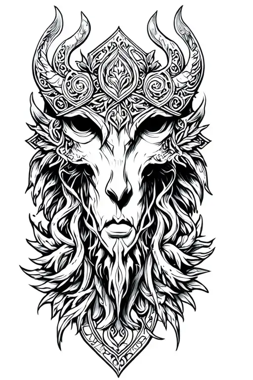 Hel Norse Mythology Tattoo Ornamental Tattoo Made