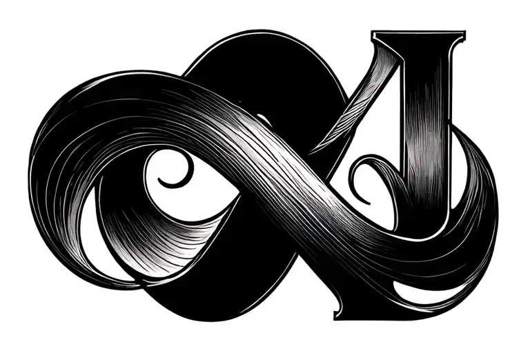 Infinity Symbol With The Letters S And N