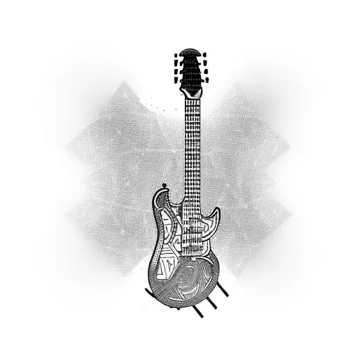 A Guitar Made Out Of Circuit Boards