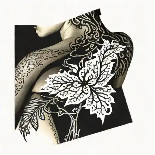 Black Veins Trailing Up Back Of Neck