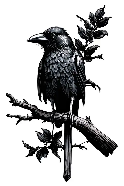 Crow On Stick