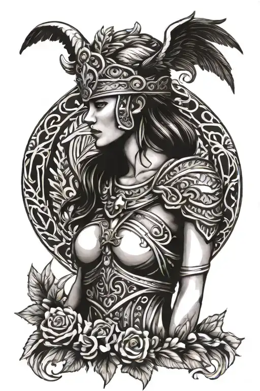 Valkyrie With Laurel Wreaths