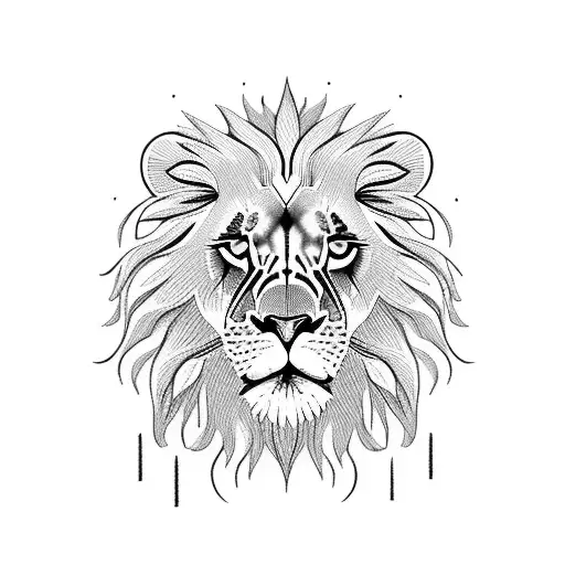 A Majestic Lion Surrounded By Vibrant Flowers