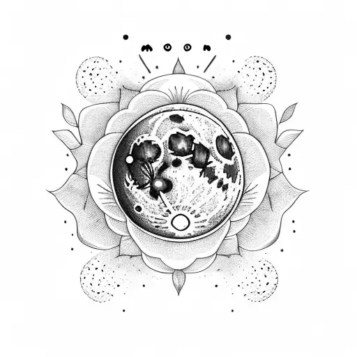 Moon With Flower