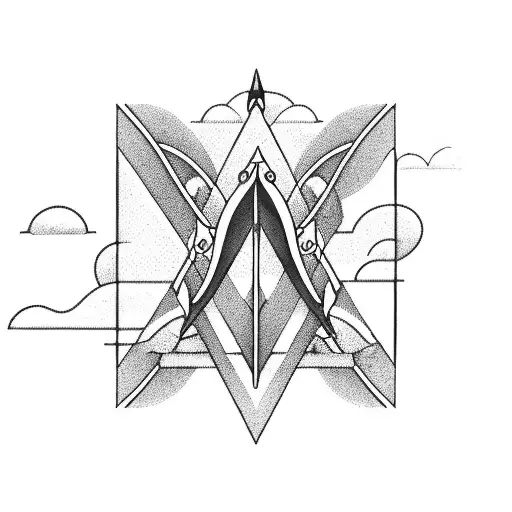 Bow And Arrow With Nature Background