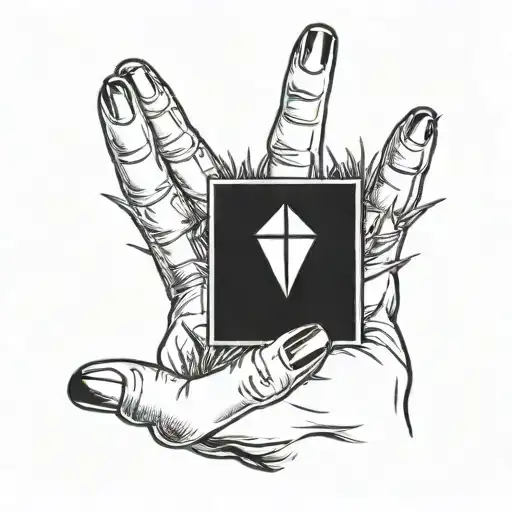 A Human Hand Trying To Balance A Diamond On Top Of A Single Piece Of Grass