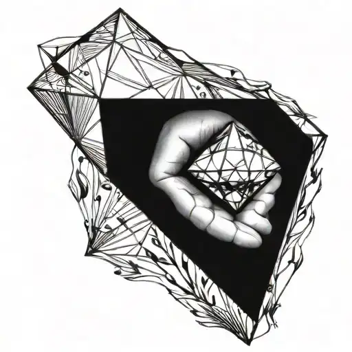 A Diamond Balancing On Top Of A Single Piece Of Grass