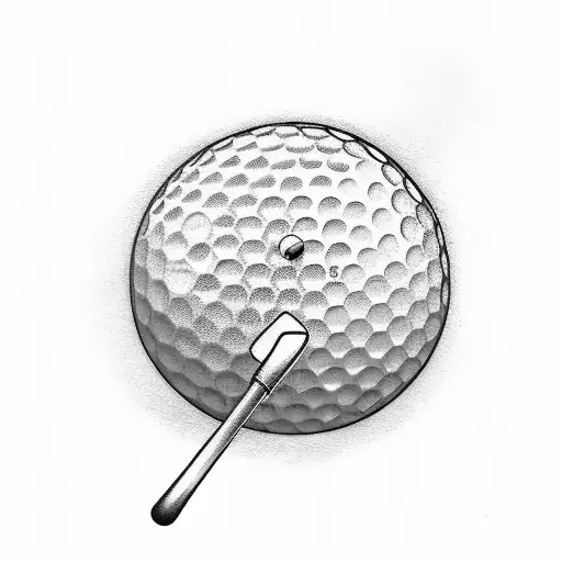 A Golf Ball Transforming Into A Beach Ball