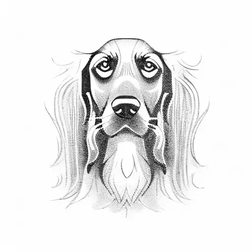 Irish Setter Paw With Dog Head Inside