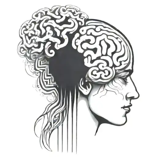 An Abstract Brain Opening Up To Psychology