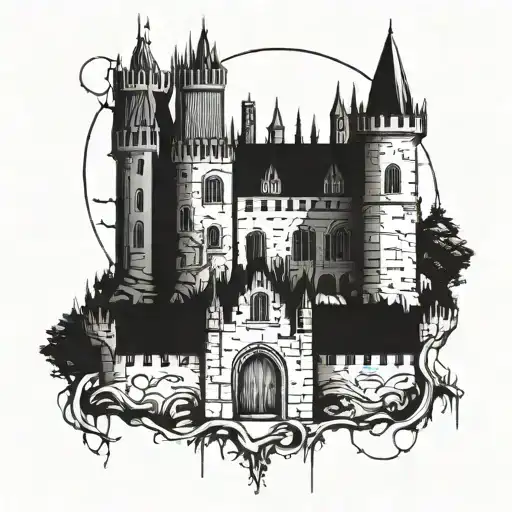 Large Medieval Gothic Castle