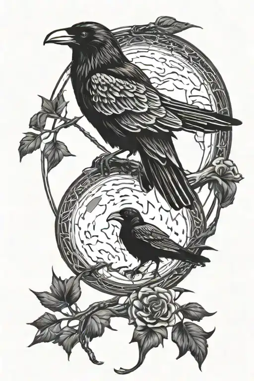 The Raven And The Moon Surrounded