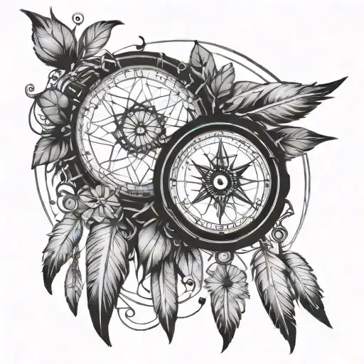 Compass Dream Catcher
