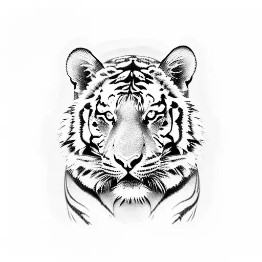 Tiger Staring Forward