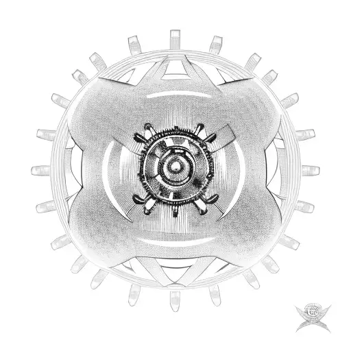 A Soccer Ball With Mechanical Gears Inside