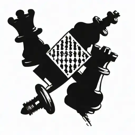 Chess Pieces Arranged In A Money Pattern