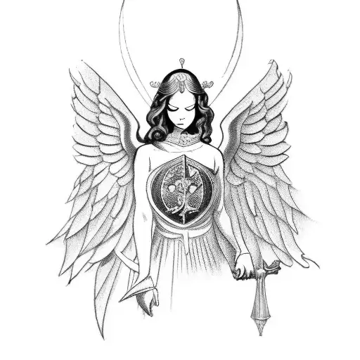 Angel Trono Medieval