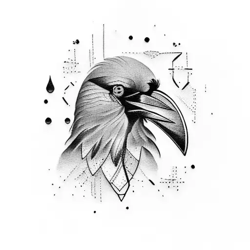 A Crow Holding A Paintbrush And Palette