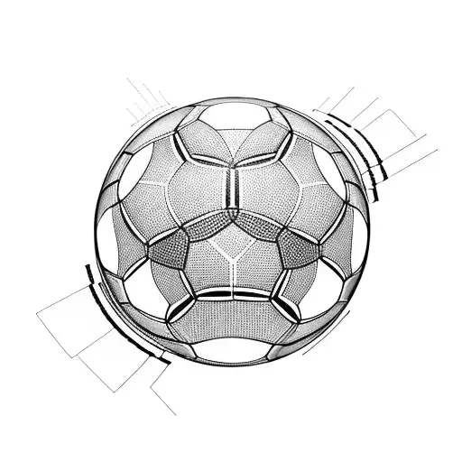 Soccer Ball With Internet Cables As The Pattern