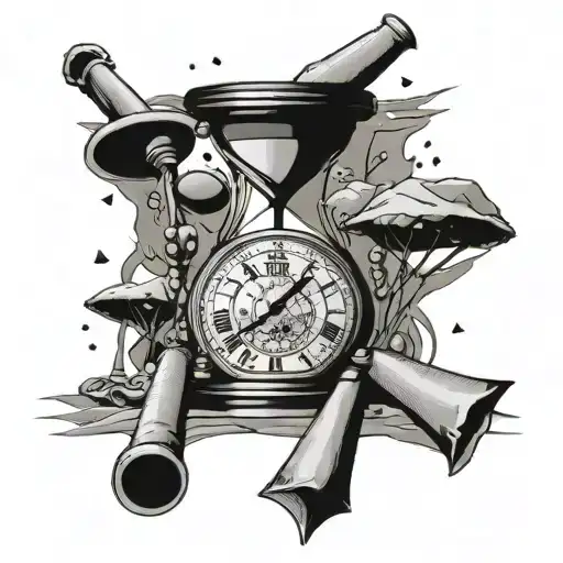 Sand Clock Counting Money Falling