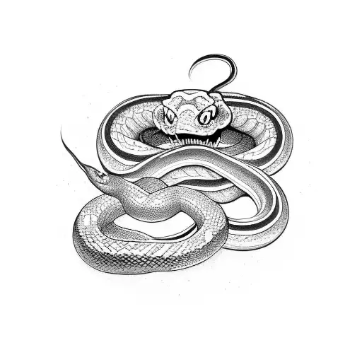 Snake Biting Its Tai