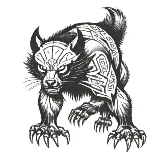 Wolverine Animal Tribal