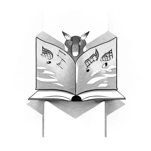 A Tattoo Design Inspired By Music And Books