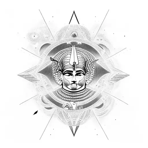 Egyptian God Thoth With Star Map Orion