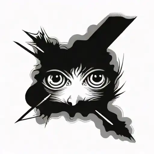 A Pair Of Eyes With A Throwing Dart Stuck In Each One