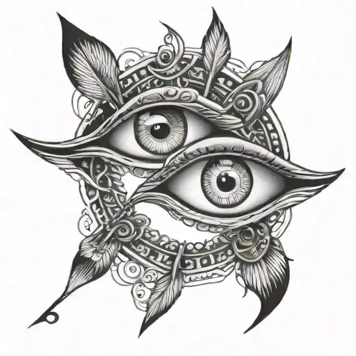 A Pair Of Eyes With A Dart Stuck In Each One