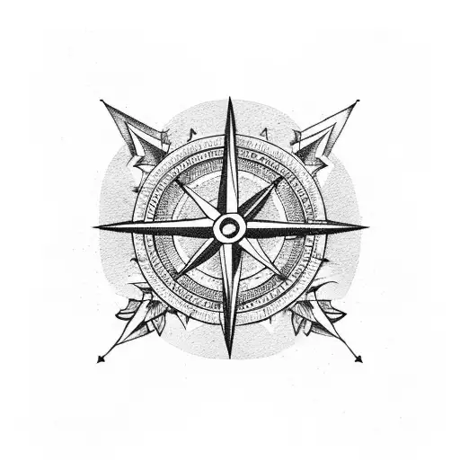 Three Arrow And Compass